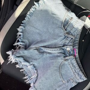 Edikted Distressed Denim Jean Shorts